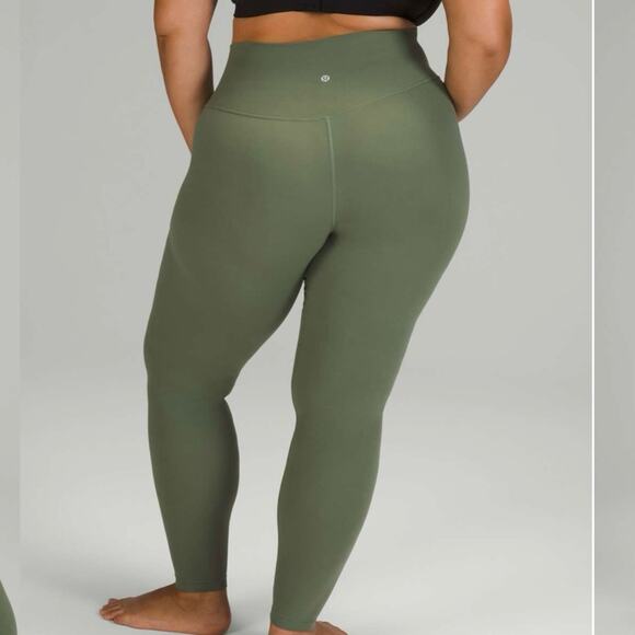 LULULEMON Green Twill Align High Rise Active Workout Leggings Size 18 - Picture 11 of 11